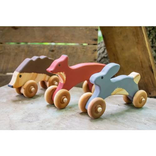 Toddler Push Toys | Woodland Animals | Handcrafted