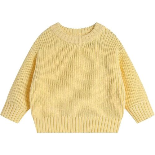 Baby Cotton Knitted Sweater | Yellow