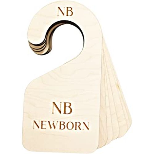 Heart and Home Designs - Modern Double-Sided Baby Closet Dividers, Nursery Closet Organizers – Set of 7 Durable Baby Closet Size Dividers - Size Newborn to 24 Months