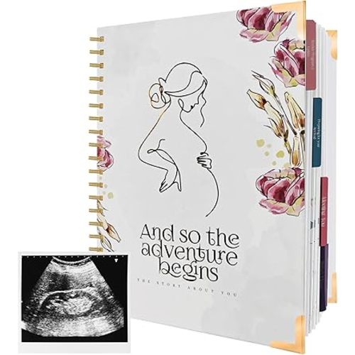 Baby Memory Book for Gender Neutral, Timeless First 3 Years Baby Book, Pregnancy Journal Memory Book for Expecting Moms, Weekly Milestone Baby Book Keepsake, Hardcover with Keepsake Pocket