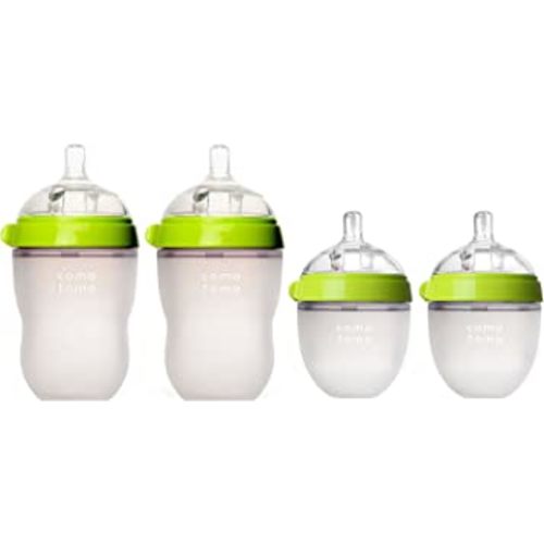 Comotomo 5 oz and 8 oz Baby Bottles, 4 Pack