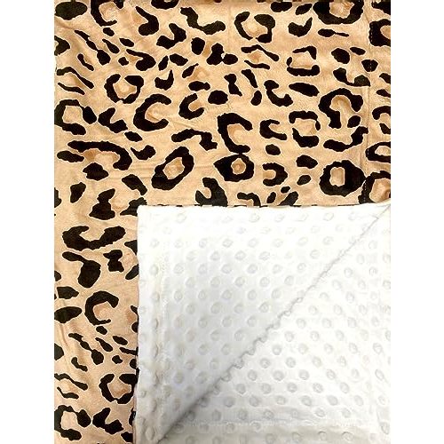 Baby Blanket for Girls Boys Leopard Minky Super Soft Double Layer Receiving Blanket with Dotted Backing for Newborn Nursery Stroller Receiving Toddlers Crib Bedding Blankets 30x40 Inch (Leopard)