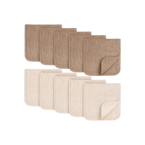 10-Pack Lyra Muslin Burp Cloths