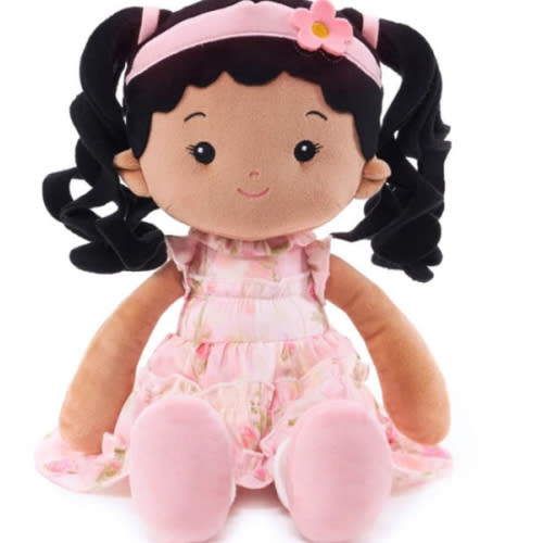 Leyadoll Personalized Baby Doll Gifts Plush Curly Girl Toys with Love 16" Pink – Leya Doll