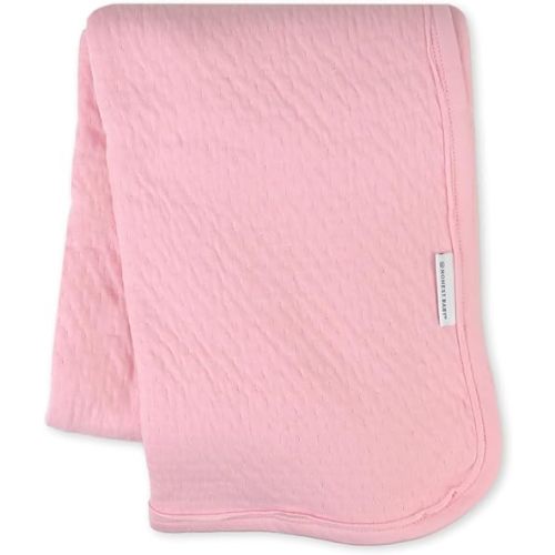 HonestBaby Matelasse Receiving Blanket 100% Organic Cotton Pink One Size