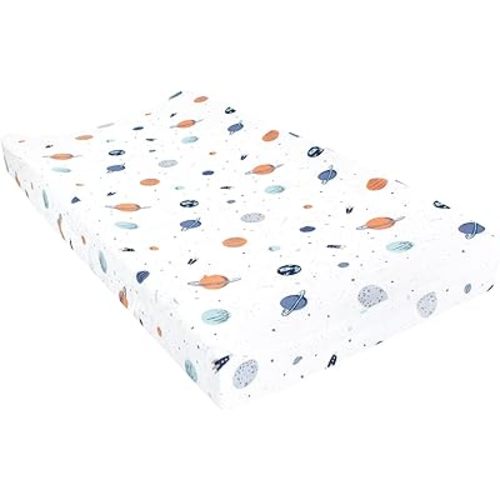 Hudson Baby Unisex Baby Changing Pad Cover, Space, One Size