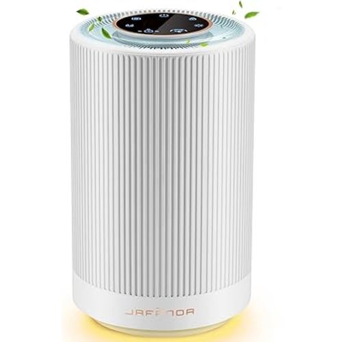 Jafanda Air Purifiers for Home bedroom,H13 True HEPA Coverage 450 sqft,23 dB Air cleaner with Brushless Motor,Effectively Remove Pollen Dust and Odor to Prevent Seasonal Air Diseases,Night Light