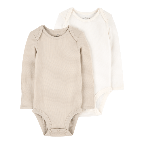 Baby 2-Pack Long-Sleeve PurelySoft Bodysuits