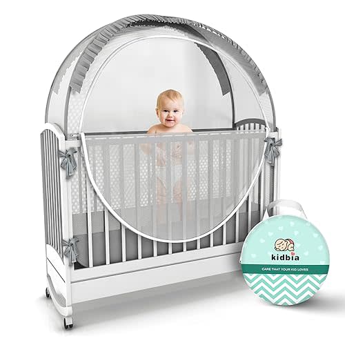 Kidbia Crib Tent to Keep Baby from Climbing Out - Secure, Safe & Breathable - Ideal for Peaceful Sleep & Parent's Ease of Mind | Premium Baby Crib Net for Added Protection - Durable & Easy to Install