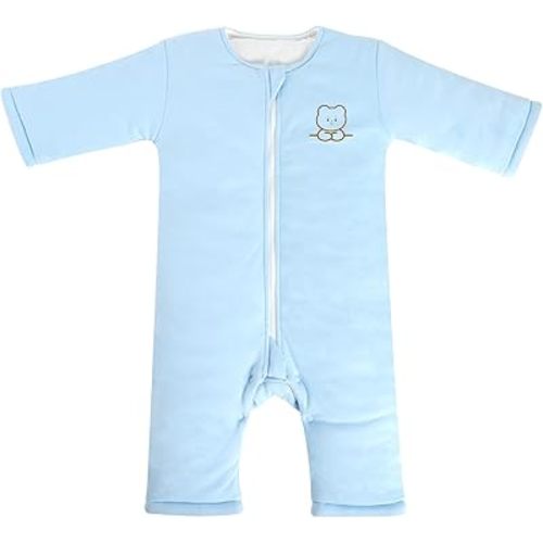 Baby Sleep Sack with Legs Warm Winter 0-6 Months 2.5 Tog, Ultra-soft Cotton Wearable Blanket Sleeping Bag for Easy Diaper Changing, Transitional Unisex Sleepsack for Newborn Infant Toddlers Girls Boys