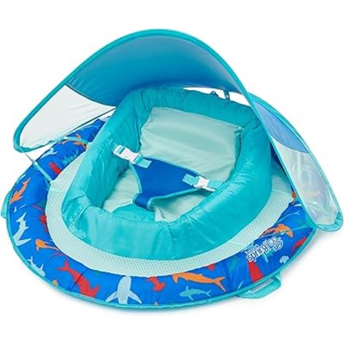 Swimways Sun Canopy Inflatable Infant Spring Float for Infants 3-9 Months, Shark Design