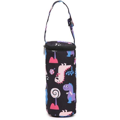 Milk Water Warmer Insulated Bag Baby Nursing Bottle Heater Freshness Preserved Feeding Bottle Bag for Car Travel, 7.87x2.75x3.15in, Black