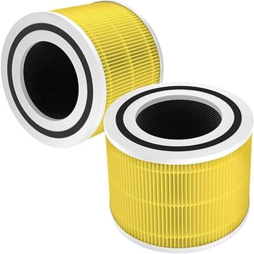 Upgrade Core 300 Pet Care Replacement Filter, Compatible with LEVOIT Core 300/300S Air Puri-fier, 3-in-1 H13 Grade, True HEPA Replacement Filter, Compare to Part No. Core 300-RF-PA, Yellow, 2 Pack