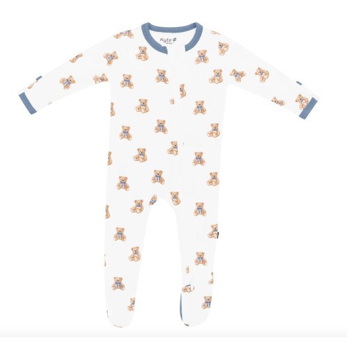 Zippered Footie in Teddy Bear