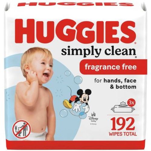 Huggies Simply Clean Unscented Baby Wipes - 192ct - 3pk