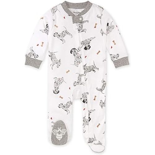 Burt's Bees Baby Boys Sleep and Play Pjs, 100% Organic Cotton One-piece Zip Front Romper Jumpsuit Pajamas