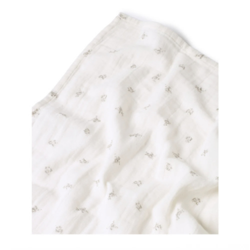 Taupe Rose Large Muslin Swaddle | Homewear | Belle Enfant | Over The Moon