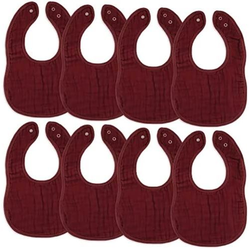Comfy Cubs Muslin Baby Bibs, Drool Bibs, Adjustable with Easy Snaps, Teething & Drooling, Absorbent Bibs for Boys & Girls