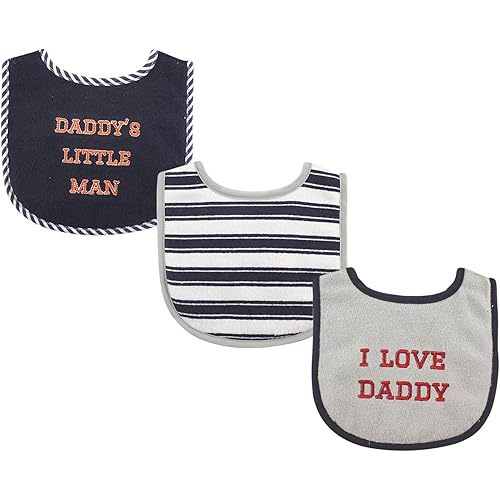 Luvable Friends Unisex Baby Cotton Terry Drooler Bibs with Fiber Filling