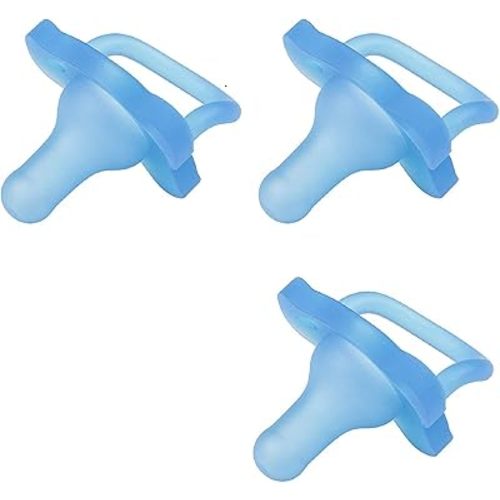 Dr. Brown's HappyPaci Silicone Newborn Pacifier for Breastfeeding Baby - Blue - 3pk - 0-6m