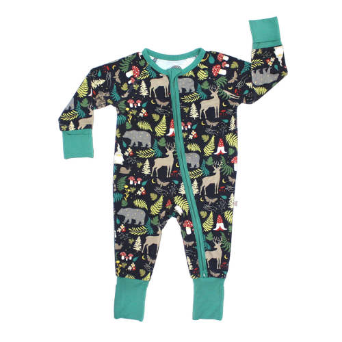 Night Forest Bamboo Baby Pajama - Convertible Zippy Pajamas – Emerson and Friends