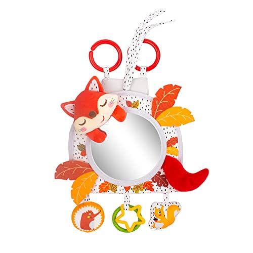 Baby Activity Hanging Toy with in-Sight Car Mirror for car seat, Stroller, Crib and Tummy time (Fox)