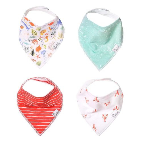 Copper Pearl Baby Bandana Drool Bibs for Drooling and Teething Gift Set 'Nautical' (Pack of 4)