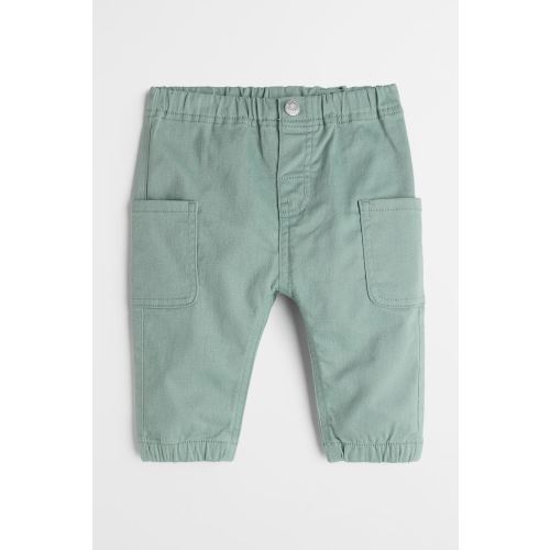Twill Pants with Leg Pockets