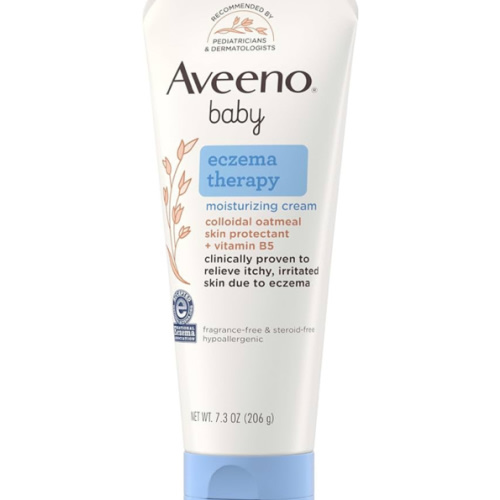 Aveeno Baby Eczema Therapy Moisturizing Cream, Natural Colloidal Oatmeal & Vitamin B5, Baby Eczema Cream for Dry, Itchy, Irritated Skin Due to Eczema, Paraben- & Steroid-Free, 7.3 oz