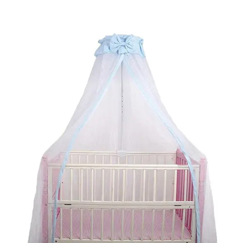 CdyBox Breathable Crib Netting Bed Curtains Canopy for Kids Mosquito Net Bedroom Decor (Blue, Mosquito net)