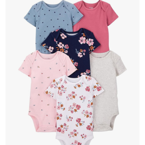 Simple Joys by Carter's Baby Girls' 6-Pack Short-Sleeve Bodysuit