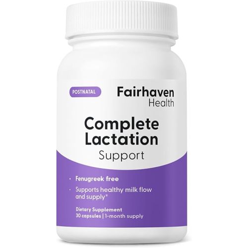 Fairhaven Health Complete Lactation Support | Lactation Supplement to Increase Breastmilk Production | Improve Breastfeeding Comfort* | Vegan Breastfeeding Supplements | Gluten Free | 30 Capsules