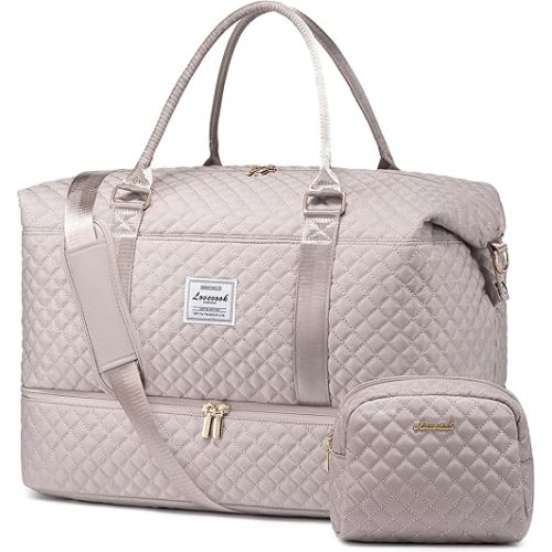LOVEVOOK Travel Duffle Bag,Weekender Bags for Women with Shoe Compartment,Carry on Overnight Bag with Toiletry Bag,Gym Duffel Bag with Wet Pocket, Hospital Bags for Labor and Delivery