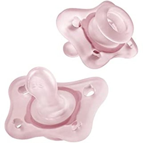 NUK Comfy Orthodontic Pacifiers, 0-6 Months, Timeless Collection, 5 Count (Pack of 1)