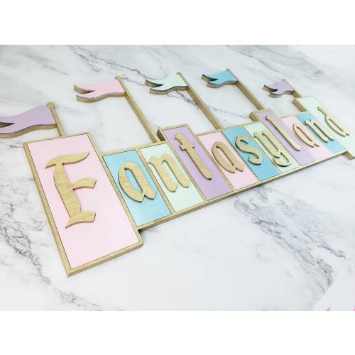 Custom Name Sign, Themepark Sign, Kids Room Decor, Baby Name Sign