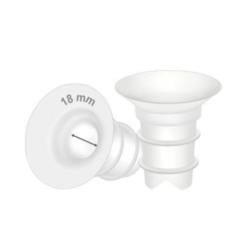 Maymom Flange Inserts 18 mm Compatible with Spectra, Medela 24 mm Shields, Momcozy S9 Pro/S12 Pro, Willow Wearable Cup. Compatible with Medela Freestyle, Harmony, to Reduce 24mm Down to 18 mm; 2pc