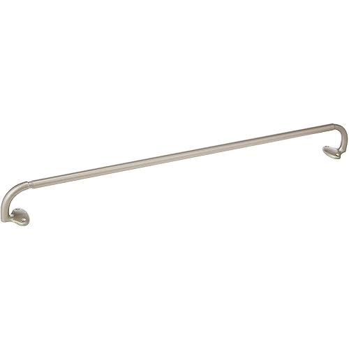 Amazon Basics Room Darkening Blackout Curtain Rod - 28" to 48", Nickel