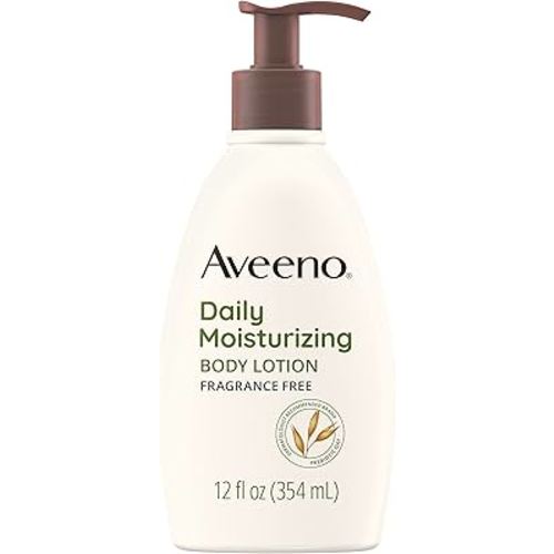 Aveeno Daily Moisturizing Body Lotion with Soothing Oat and Rich Emollients to Nourish Dry Skin, Fragrance-Free, 12 Fl Oz (Pack of 6)