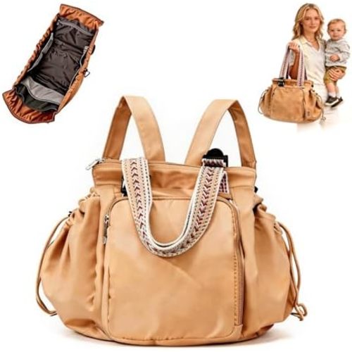 Diaper Bag Tote for Women Convertible Everyday Diaper Backpack Large Capacity with 15 Compartments