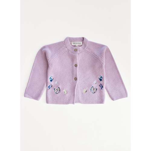 Embroidered Butterfly Knit Cardigan