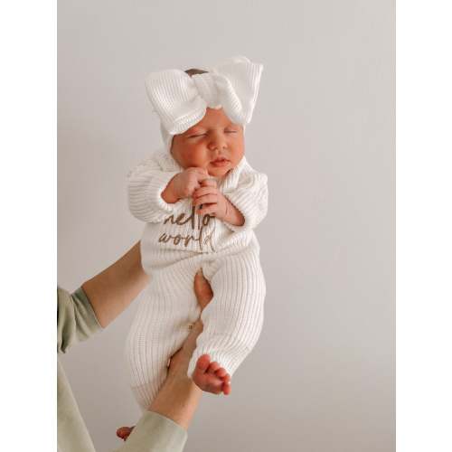 LONG RIBBED ROMPER | MILK
