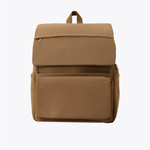 BÉIS 'The Ultimate Diaper Backpack' in Camel - Diaper Bag Backpack in Camel Brown