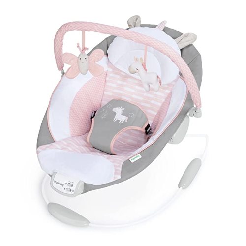 Ingenuity Soothing Baby Bouncer Infant Seat with Vibrations, -Toy Bar & Sounds, 0-6 Months Up to 20 lbs (Morrison)