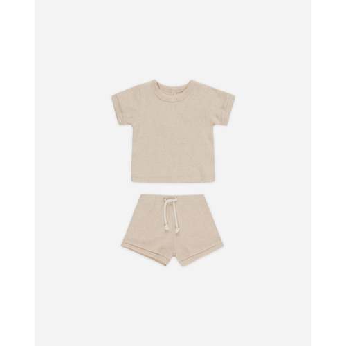 Ribbed Shortie Set Taupe