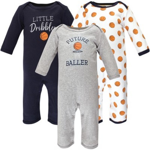 Hudson Baby Infant Boy Cotton Coveralls, Basketball, Size: 3-6 months