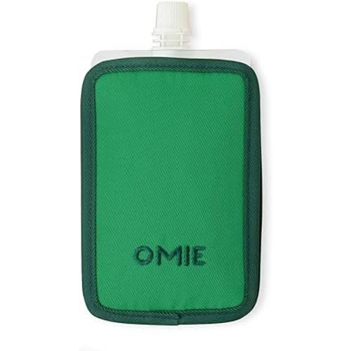 OmieChill | Travel Food Pouch Cooler | Fits Standard 3.5-4 oz Food Pouches | 100% Nylon Sleeve with Freezable Pack (Green)