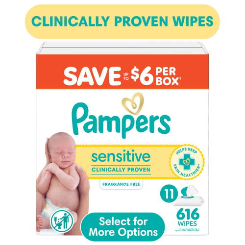 Baby Wipes Pampers Sensitive 616 Wipes, 11X