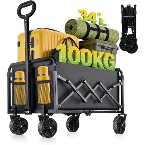 100KGCollapsible Foldable Small Wagon Carts Portable Folding Cart
