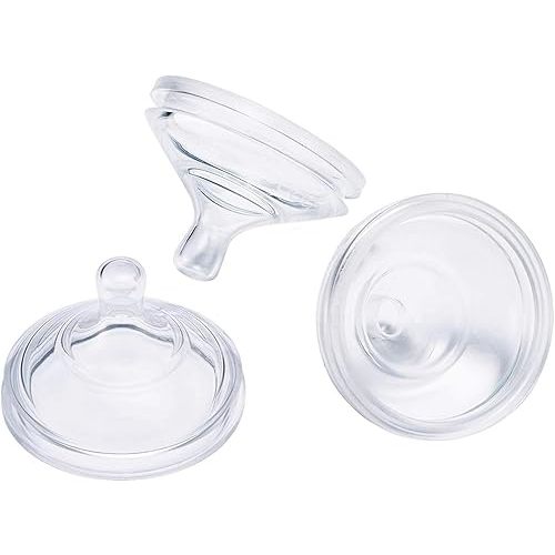 Boon Nursh Silicone Baby Bottle Nipples - Bottle Nipples for Boon Nursh Baby Bottles - Baby Bottle-Feeding Supplies - Medium Flow Baby Bottle Nipples - 3 Count