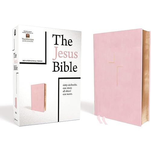 The Jesus Bible, NIV Edition, Leathersoft over Board, Pink, Comfort Print Hardcover – October 30, 2018